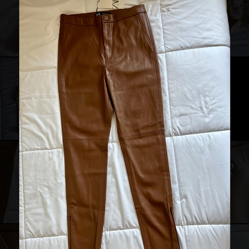 Never worn Zara leather pants